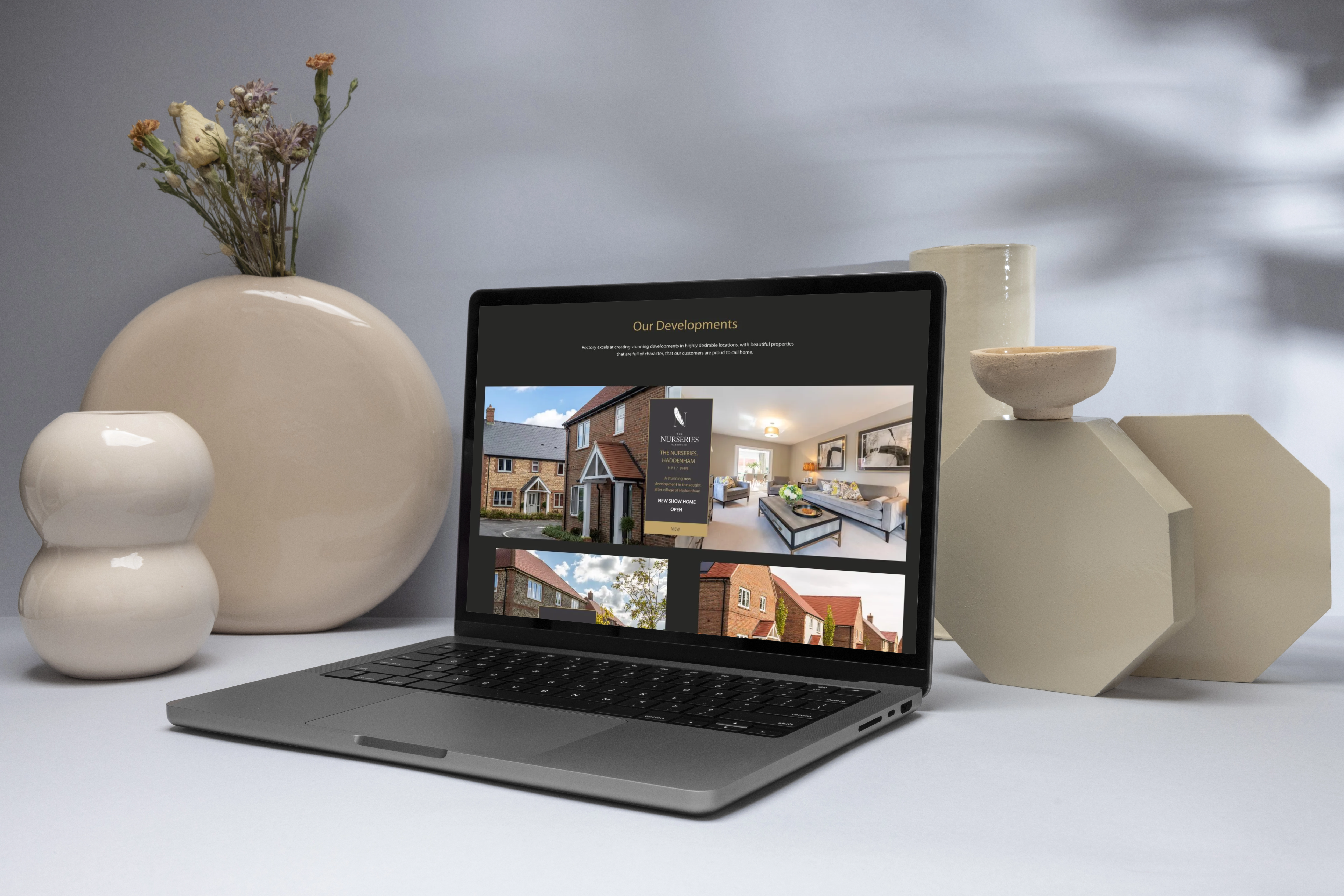 Rectory Website on Laptop